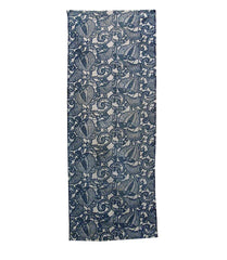 A Length of Blue-on-White Katazome Cloth: Vibrant Pattern, Faded Tones
