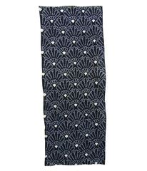 A Length of Indigo Dyed Cotton Shibori: Unusual Pattern