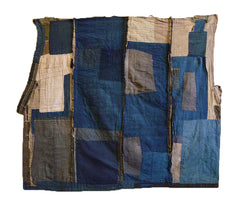 A Marvelous Layered and Stitched Boro Panel: Opened Work Kimono
