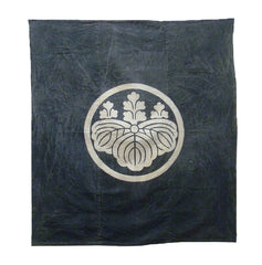 A Resist Dyed Cotton Furoshiki: Paulownia Mon