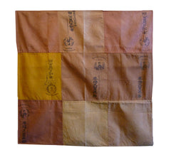 A Square Furoshiki Pieced from Kurume Kasuri Printed Labels: Beautiful Imprint