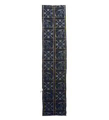 A Length of Picture Kasuri: Buddhist Pearls and Folding Fans