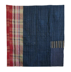 A Sashiko Stitched Cotton Kotatsugake: Layered, Pieced Cotton