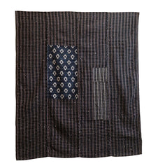 A Sashiko Stitched Kotatsugake: Beautiful Arrangement of Cloth Pieces