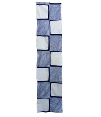 A Length of Boldly Contrasting Shibori Dyed Cotton: Squares
