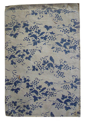 A Stenciled Paper Envelope: Blue Grapes and Squirrels