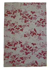 A Stenciled Paper Envelope: Red Grapes and Squirrels