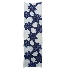 A Length of Boldly Patterned Shibori: Maple Leaves and Tinted Ground