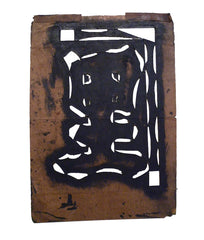A Katagami or Katazome Stencil: Large Kanji with Two Interesting Sides