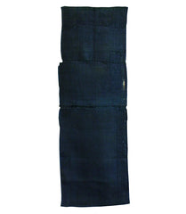A Silk Boro Fragment: Deep Indigo Stripes
