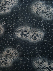 A Length of Indigo Dyed Katazome Cotton: Glowing Shapes