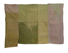 A Colorfully Sashiko Stitched Fragment: Over Dyed Pattern