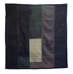 A Densely Sashiko Stitched Kotatsugake: Large, Pieced Hearth Cover