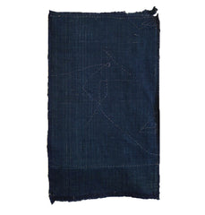 A Stitched Cotton Fragment: Indigo Dyed Cotton Boro