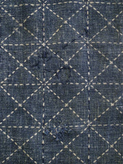 A Katazome Faux Sashiko Boro Panel: Patched and Stitched