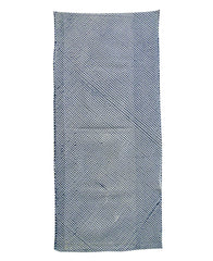 A Length of Double Arashi Shibori: Indigo Dyed Cotton