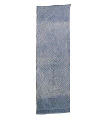 A Length of Double Arashi Shibori: Indigo Dyed Cotton