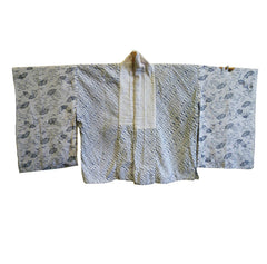 An Arashi Shibori Dyed Han Juban: Omi Jofu Sleeves