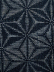A Length of Intricately Patterned Katazome Cloth: Hemp Leaves and Diagonal Stripes