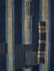 A Beautifully Patched Boro Panel: Handsome Old Stripes and Patching