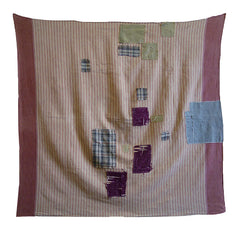 A Beautifully Mended Cotton Furoshiki: Double-Sided