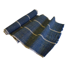 A Length of Cotton and Hemp Mosquito Netting: Indigo Dye