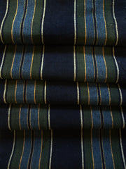 A Length of Beautifully Colored Striped Cotton: Lush Greens