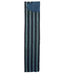 A Length of Patched Striped Cotton: Hand Spun Yarns
