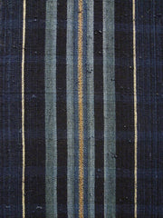 A Richly Colored Length of Woven Striped Cotton: Textured