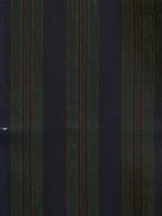 A Dark Striped Handwoven Cotton Length: Green and Blue