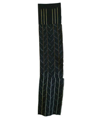 A Pieced Length of Kasuri and Stripes: Abstacted Arrow Feathers