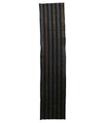 A Length of Woven Striped Cotton: Low Contrast and Indigo Dyed