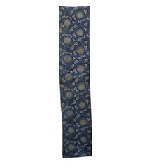 A Long Panel of Beautiful Katazome Cotton: Stylized Chrysanthemums