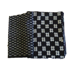 A Book of 15 Kasuri Swatches: Indigo Dyed Cotton #3