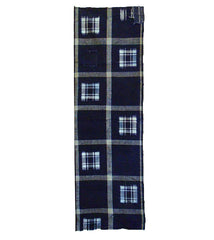 A Hand Woven Fragment of Patched Kasuri: Large Plaid