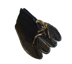 An Unused Pair of Sashiko Stitched Tabi: Unmatched Stitching