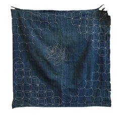 A Beautifully Sashiko Stitched Furoshiki: Hand Spun Cotton