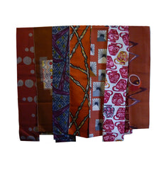 A Group of Seven Narrow Pieces of Meisen Silk: Patterns