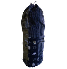 A Tall and Narrow Old Patchwork Bag: Recycled Cottons