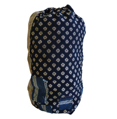 A Tall Piece Constructed Cotton Boro Bag: Drawstring