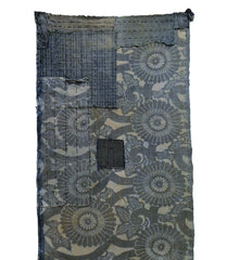 A Beautifully Patched Katazome Boro Panel: Faded and Figured Ground