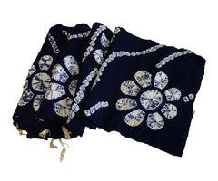 A Bolt of Shibori Dyed Cotton: Large Flowers