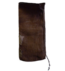 A Kaki Shibu Dipped Hemp Bag: Patches