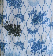 A Length of Jishiro Katazome Hemp or Ramie Cloth: Summer Pattern