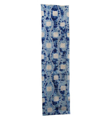 A Length of Shibori Dyed Cotton: Undulating Lines and Squares