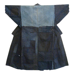 An Indigo Dyed Cotton Boro Kimono: Seen Inside-Out