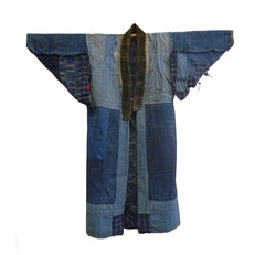 A Child's Boro Kimono: Pieced Indigo Dyed Cotton
