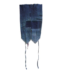 A Pair of Indigo Dyed Cotton Arm Guards: Mended