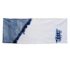 A Meiji Era Traditional Shibori Dyed Cotton Hand Towel: Tenugui