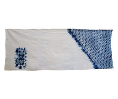 A Meiji Era Traditional Shibori Dyed Cotton Hand Towel: Shop's Tenugui
